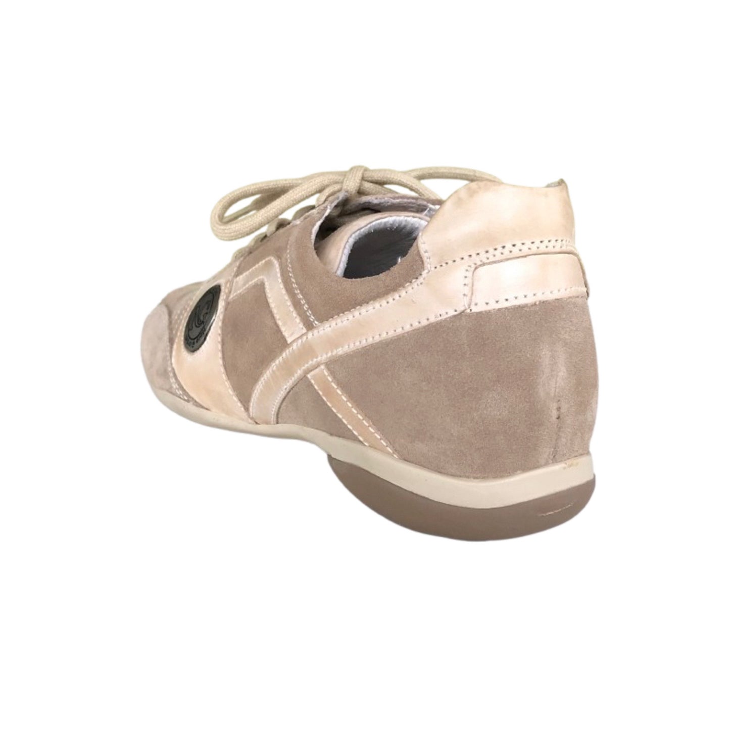 Sneakers Basse Uomo 07510 Vera Pelle Scamosciata Beige Deserto - 40 EU
