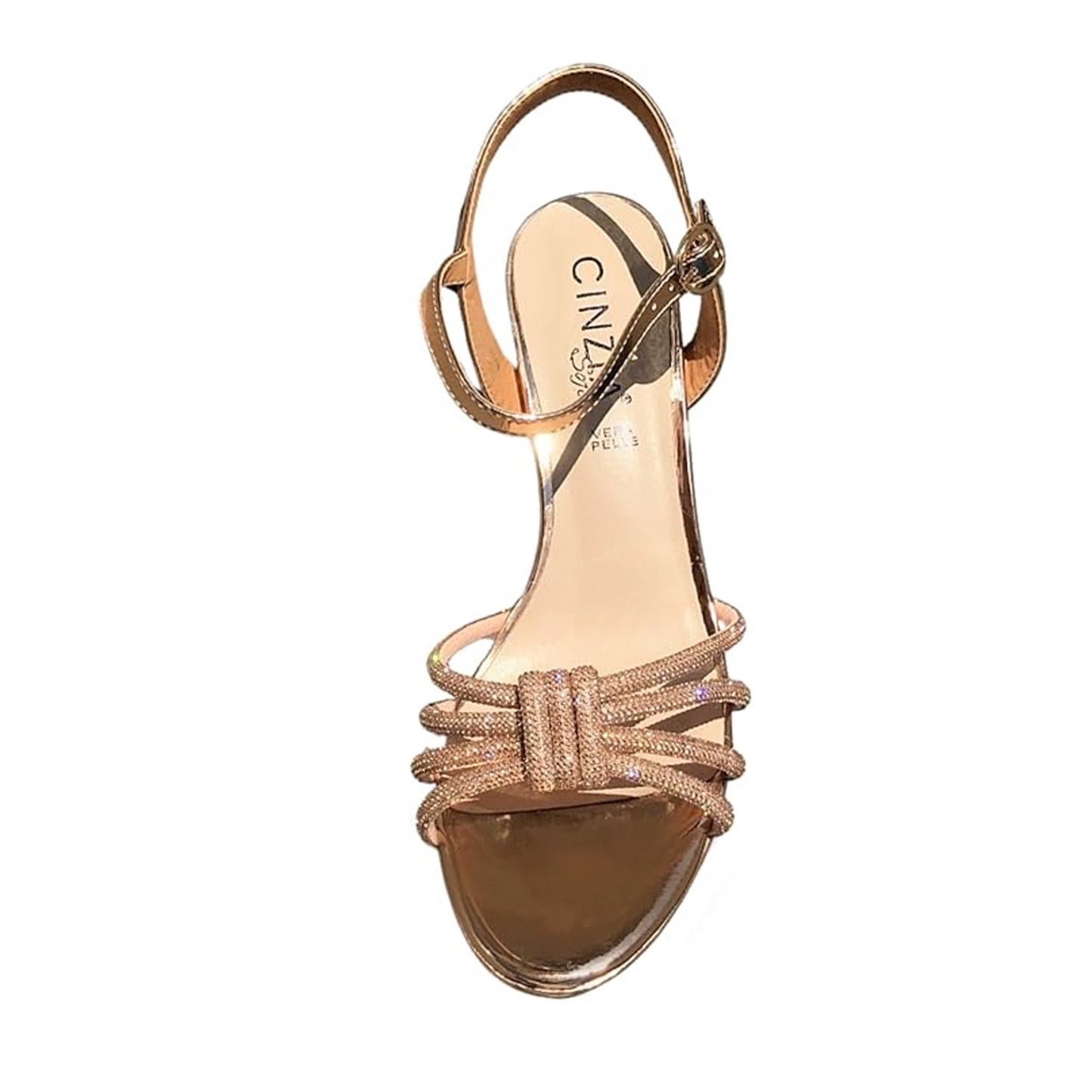 Sandali gioiello eleganti Cinzia Soft CN2002 004 Oro Rosa Vera Pelle