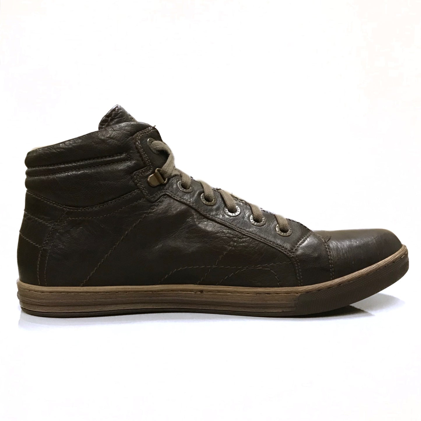 Sneakers Stringate Uomo NeroGiardini A201420U Vera Pelle, Fondo effetto sporco, Marrone Testa di Moro - Numero 44
