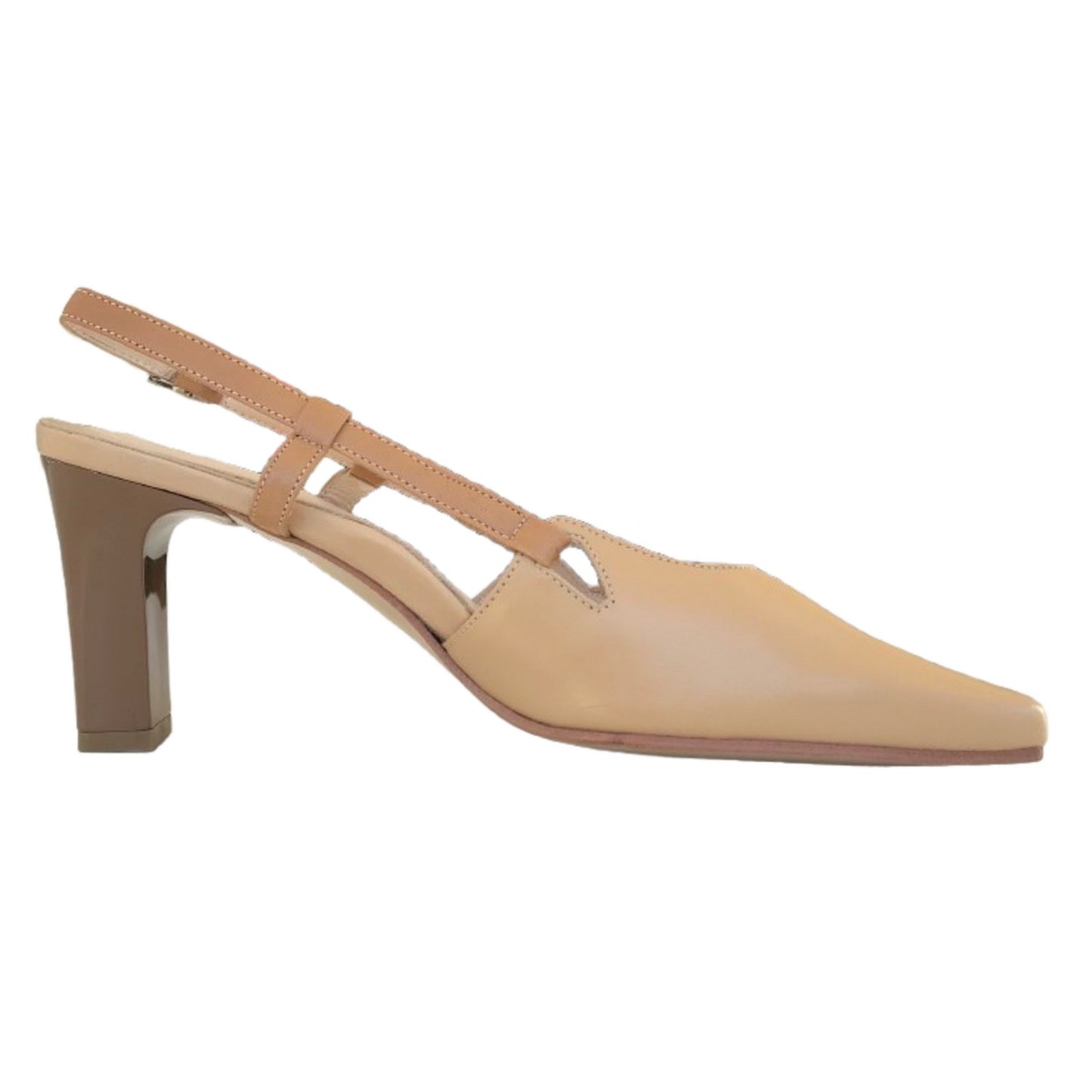 Décolleté Slingback MERIANNA 1056 Vera Pelle Nocciola