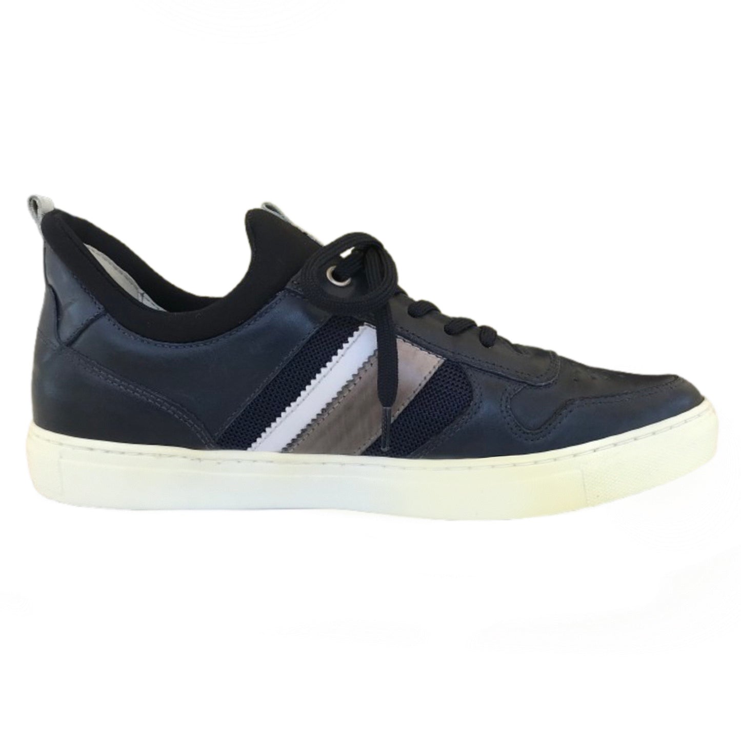 Sneakers Uomo NeroGiardini P900992U Pelle Blu Bianco e Fumo - 40 EU