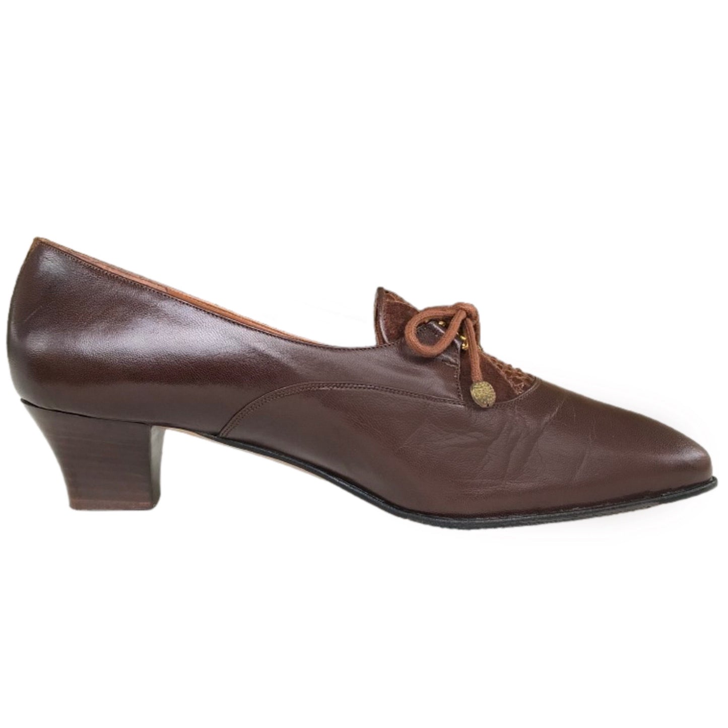 Scarpe donna LADY CONFORT 1429, tacco 4.5 cm, con lacci, Marrone