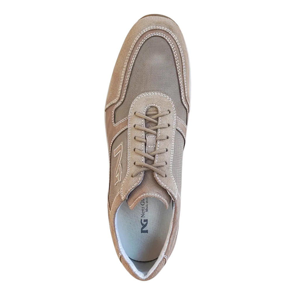 Sneakers Uomo Nero Giardini P201080U Pelle scamosciata Nabuk Castoro Sabbia - 41 EU