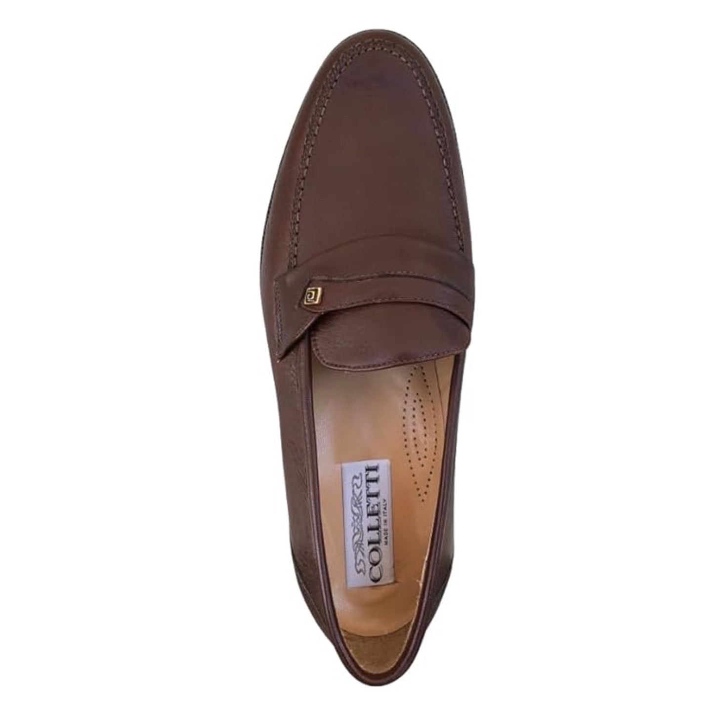 Mocassini Uomo Classici Eleganti Colletti 941 Vera Pelle Testa di moro Fondo Cuoio - 44 EU