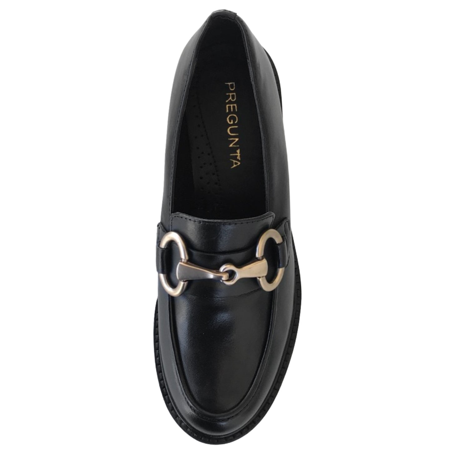 Mocassini Donna Pregunta 2424008 in Vera Pelle con Morsetto Oro Satin
