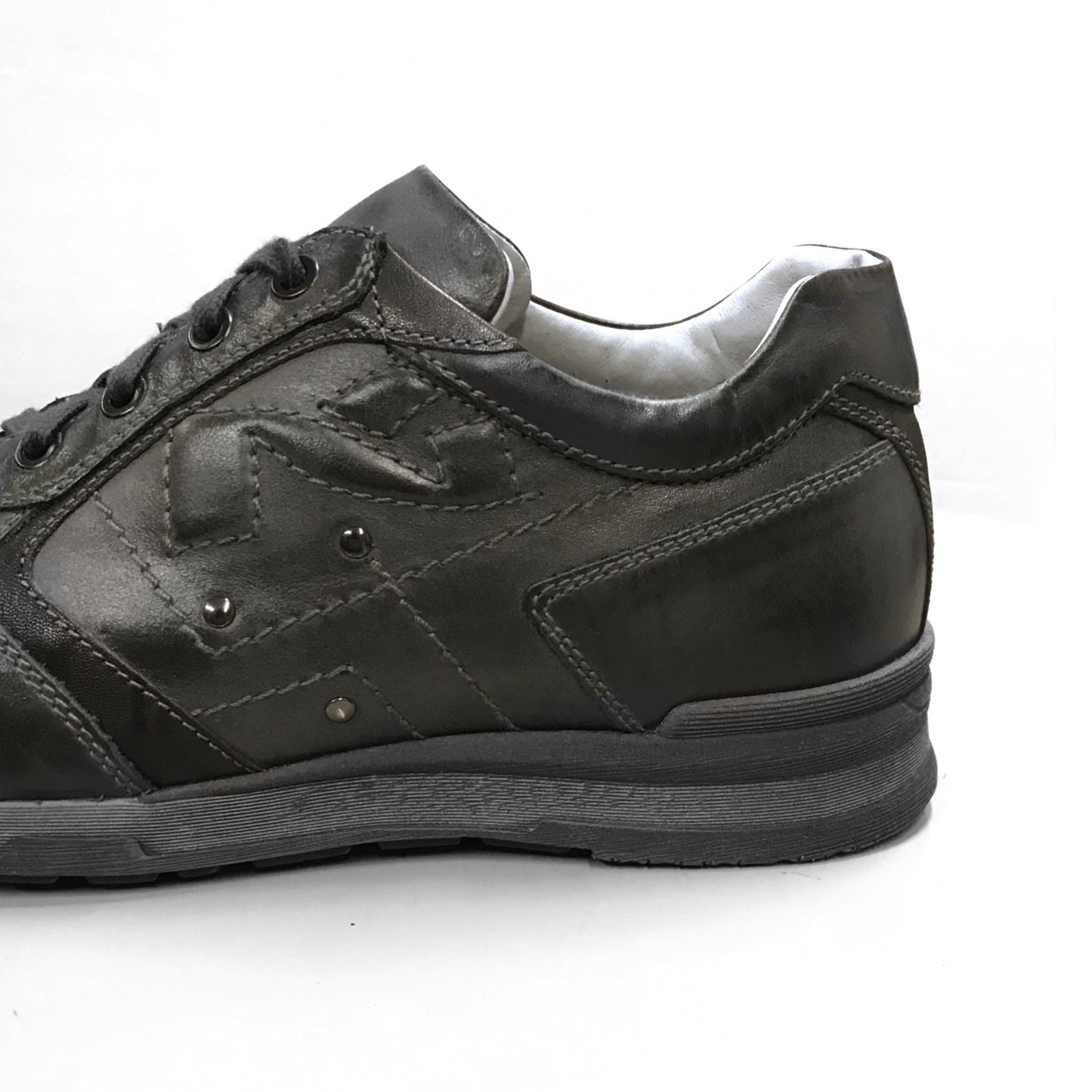 Sneakers Uomo NeroGiardini A302210U Vera Pelle, Grigio scuro - Numero 43