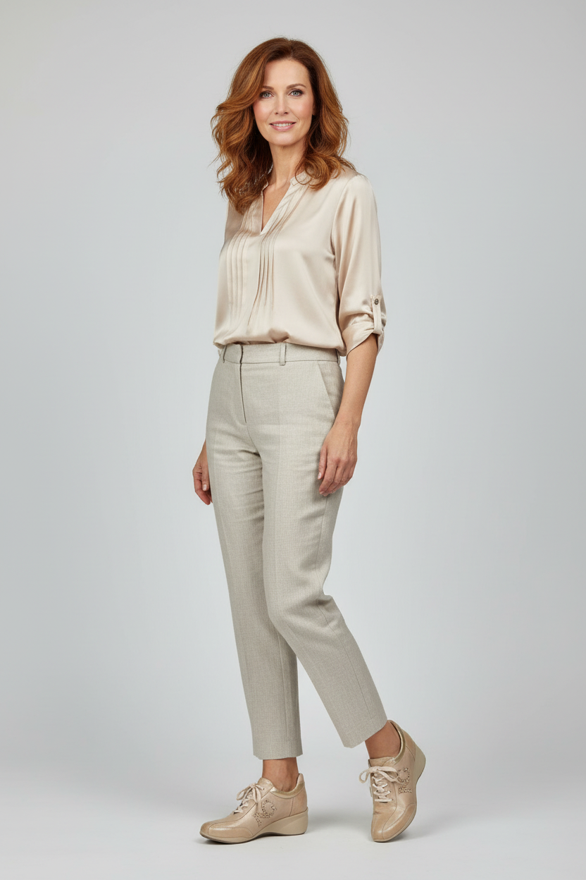 Sneakers donna NeroGiardini 00602 zeppa beige sabbia laminato oro - 38 (EU)