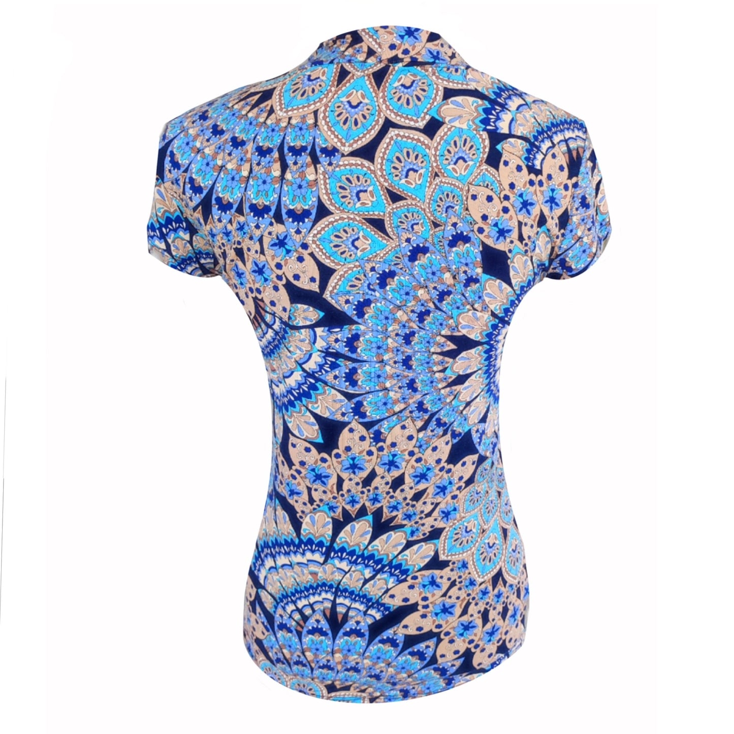 T-Shirt Donna NeroGiardini P561918D Mandala Blu