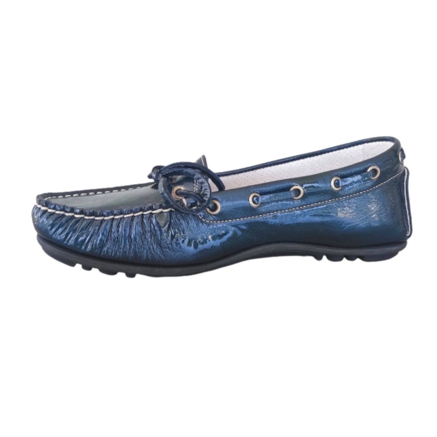 Mocassini Donna NeroGiardini 10011 Vera Pelle in Vernice Blu Petrolio