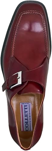 Scarpe Classiche Uomo con Fibbia, Colletti 2724, Vera Pelle, Marrone, Fondo Cuoio - Numero 46