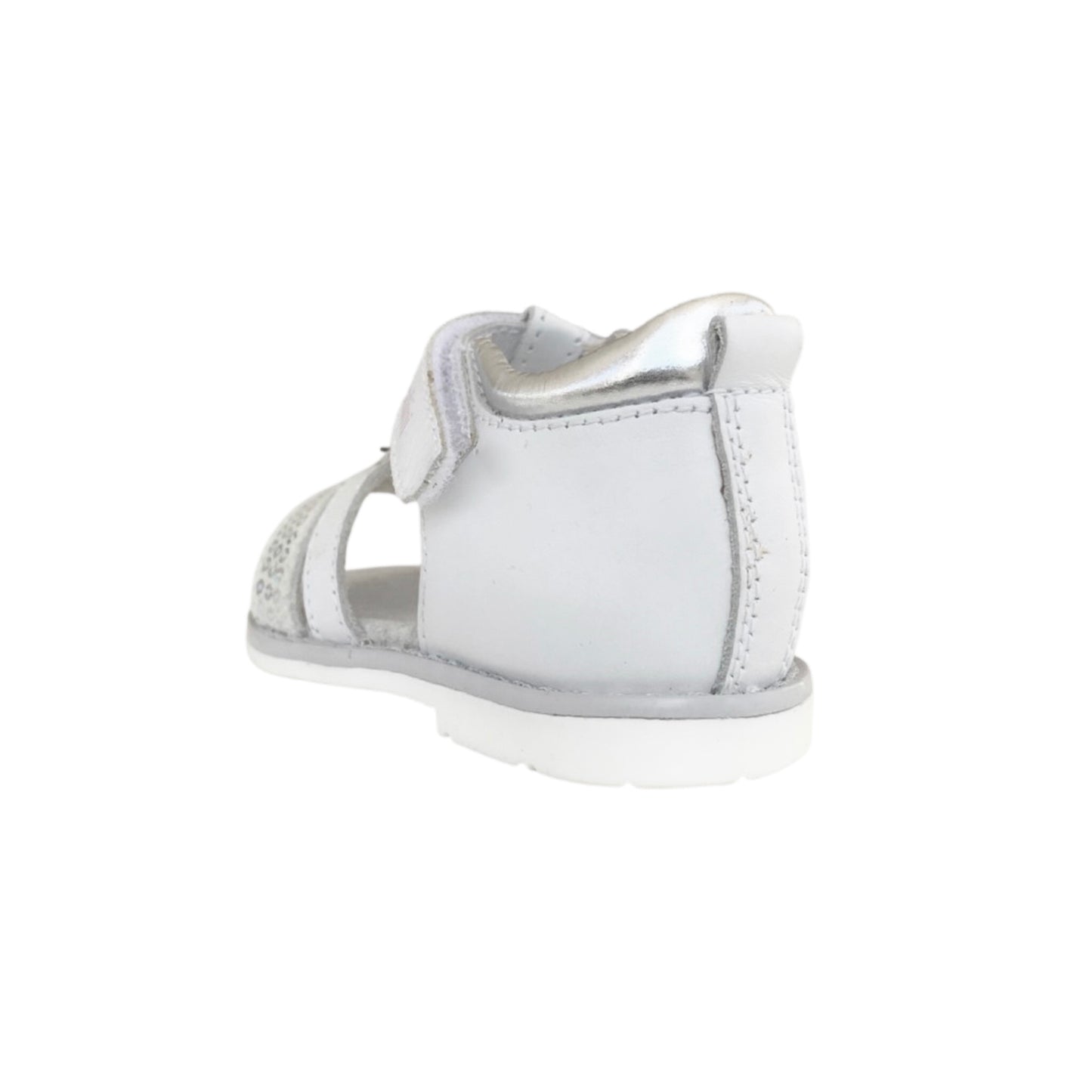 Sandali Bambina, Nero Giardini, P621570F, Vera Pelle, Bianco, Applicazione Farfalla, Paillettes
