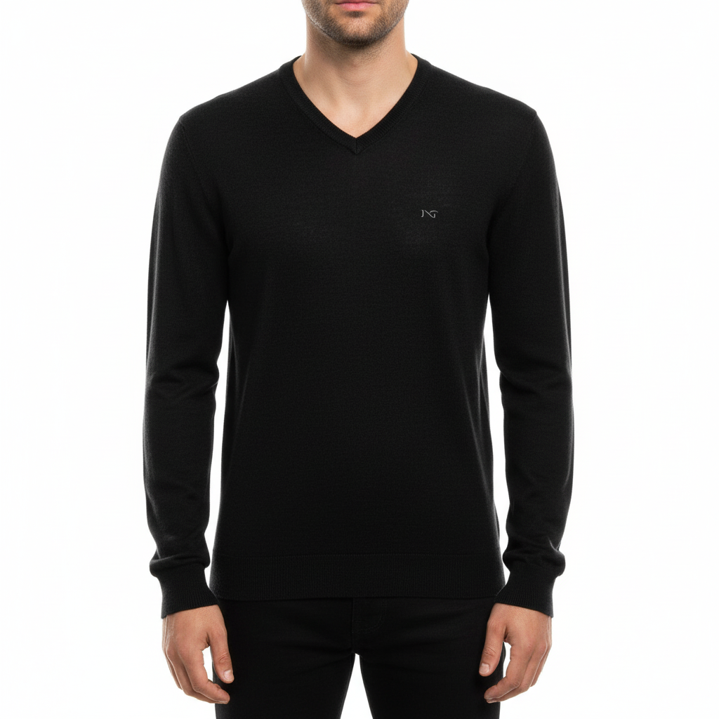 Maglia da Uomo Nero Giardini A570104U - Nero e Grigio, 56 EU