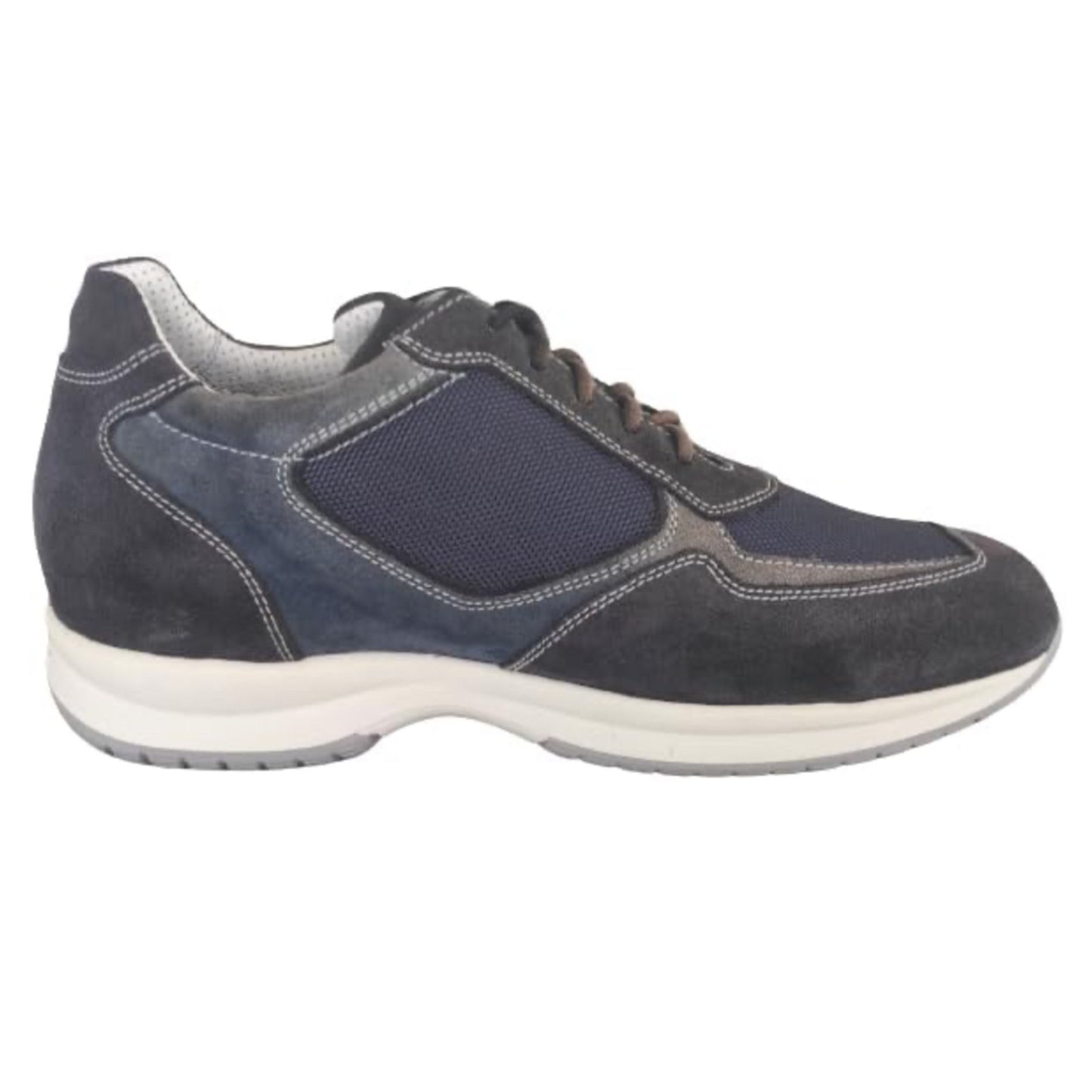 Sneakers Uomo NeroGiardini P301760U camoscio Blu Indios e Grigio sfumato - 40 EU