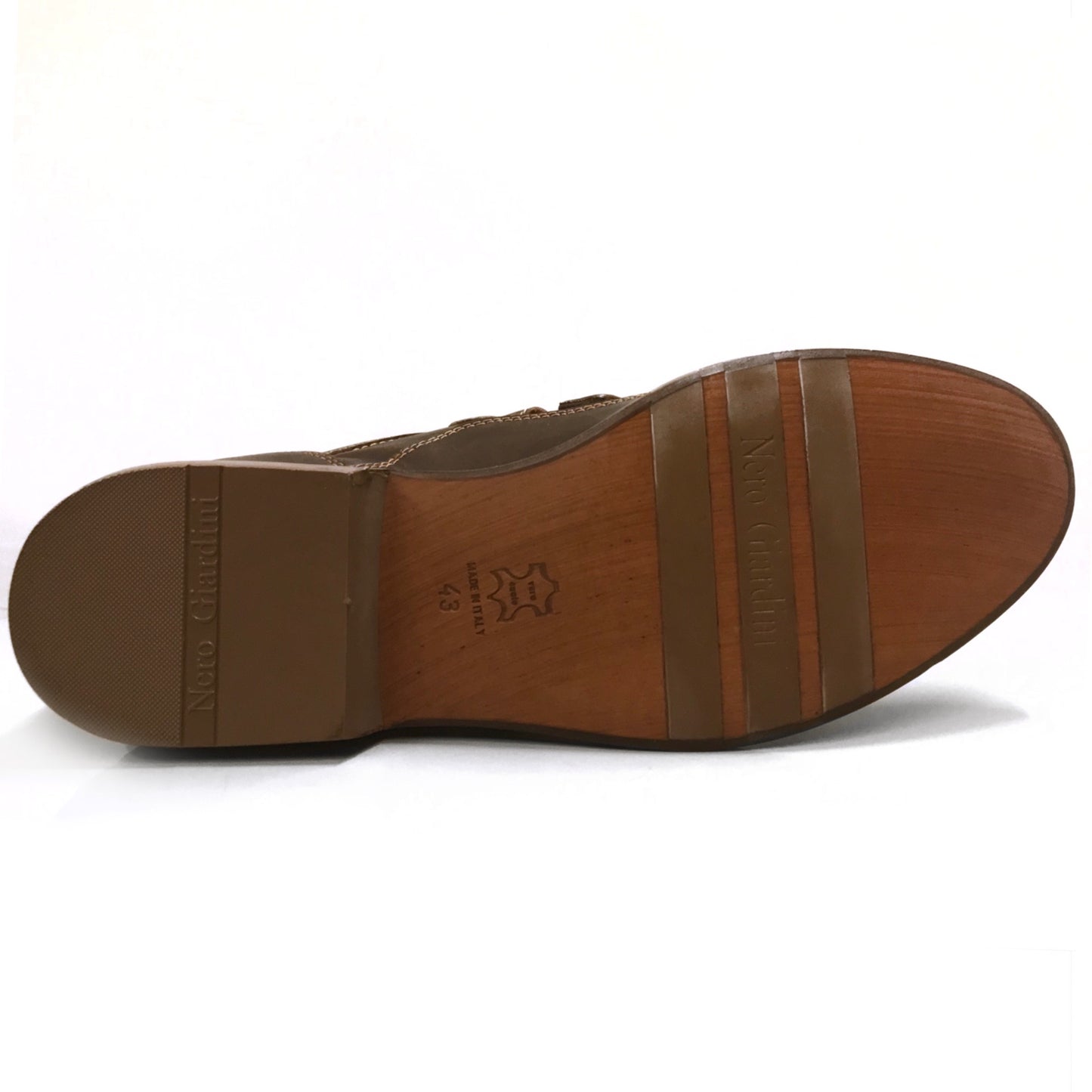 Sneakers scarpa con chiusura a strappo Uomo NeroGiardini 09261 in vera pelle - Color Marrone