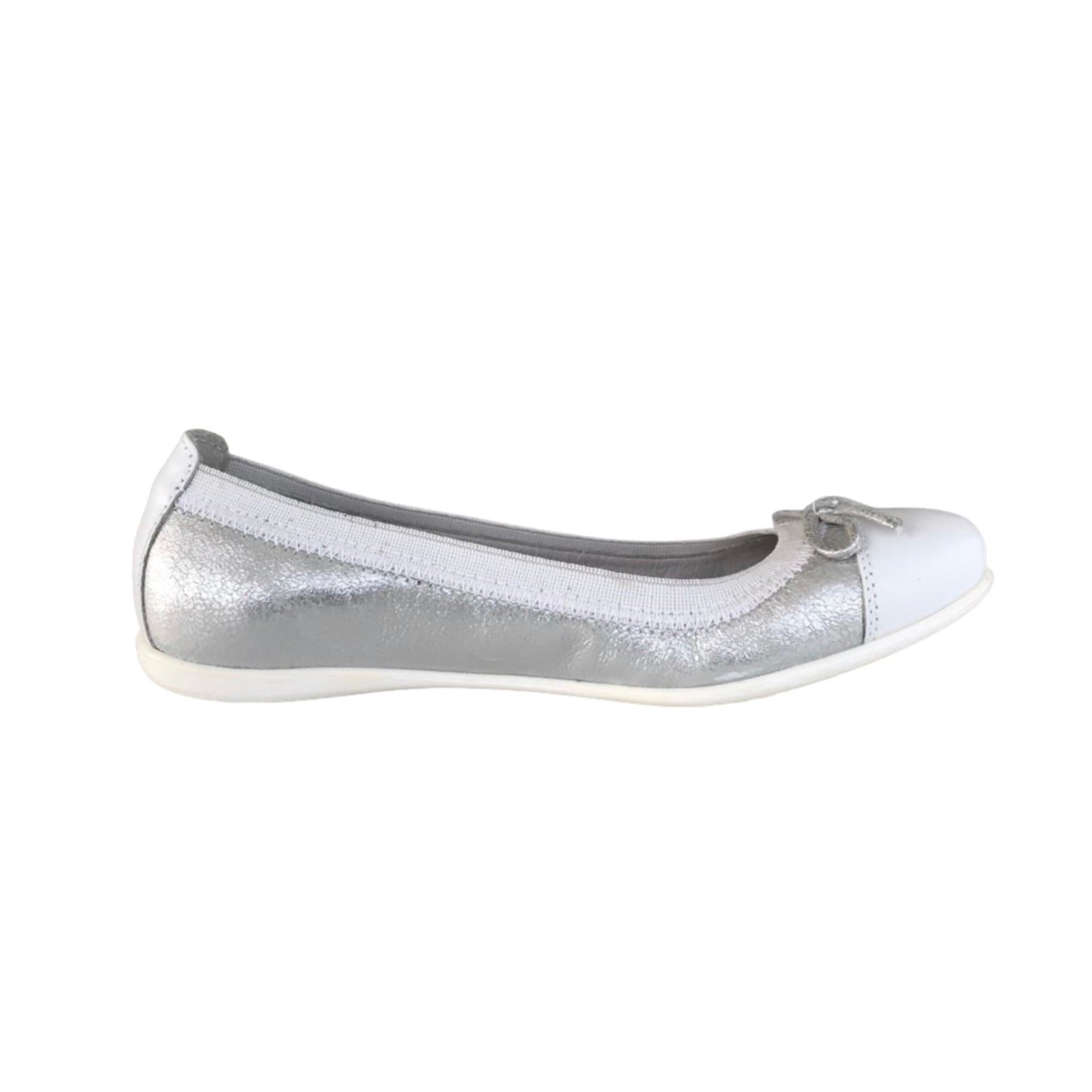 Ballerine Argento NeroGiardini P530877F Vera Pelle 30 32 33 34