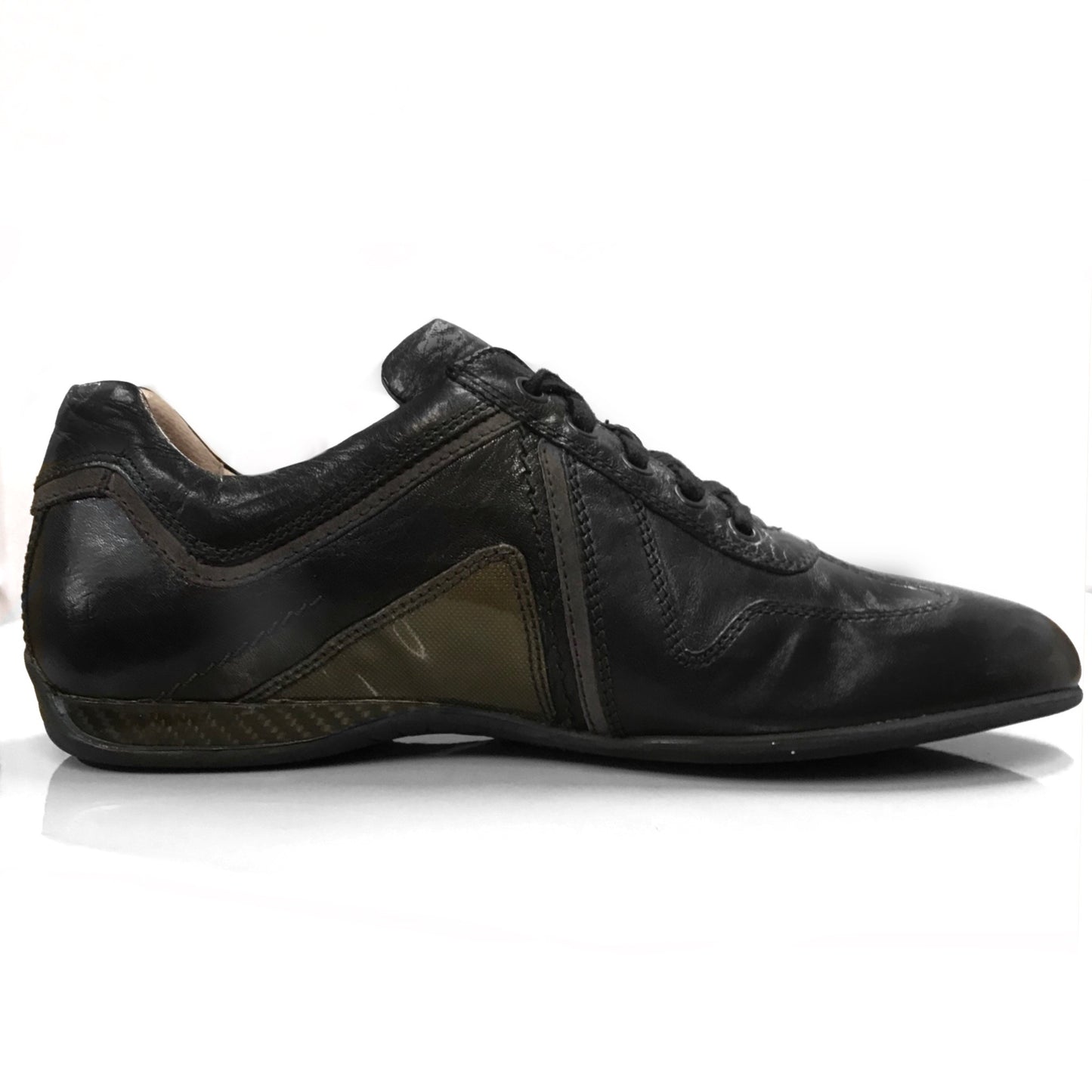 Sneakers Uomo NeroGiardini A201370U Vera Pelle, Nappa, con Lacci - Colore Nero, Grigio, Carbone