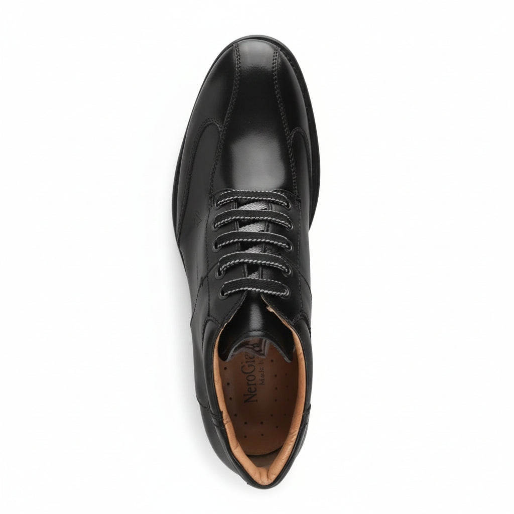 Scarpe Polacchine Eleganti Uomo NeroGiardini A909410 Vera Pelle Nero - 42 EU