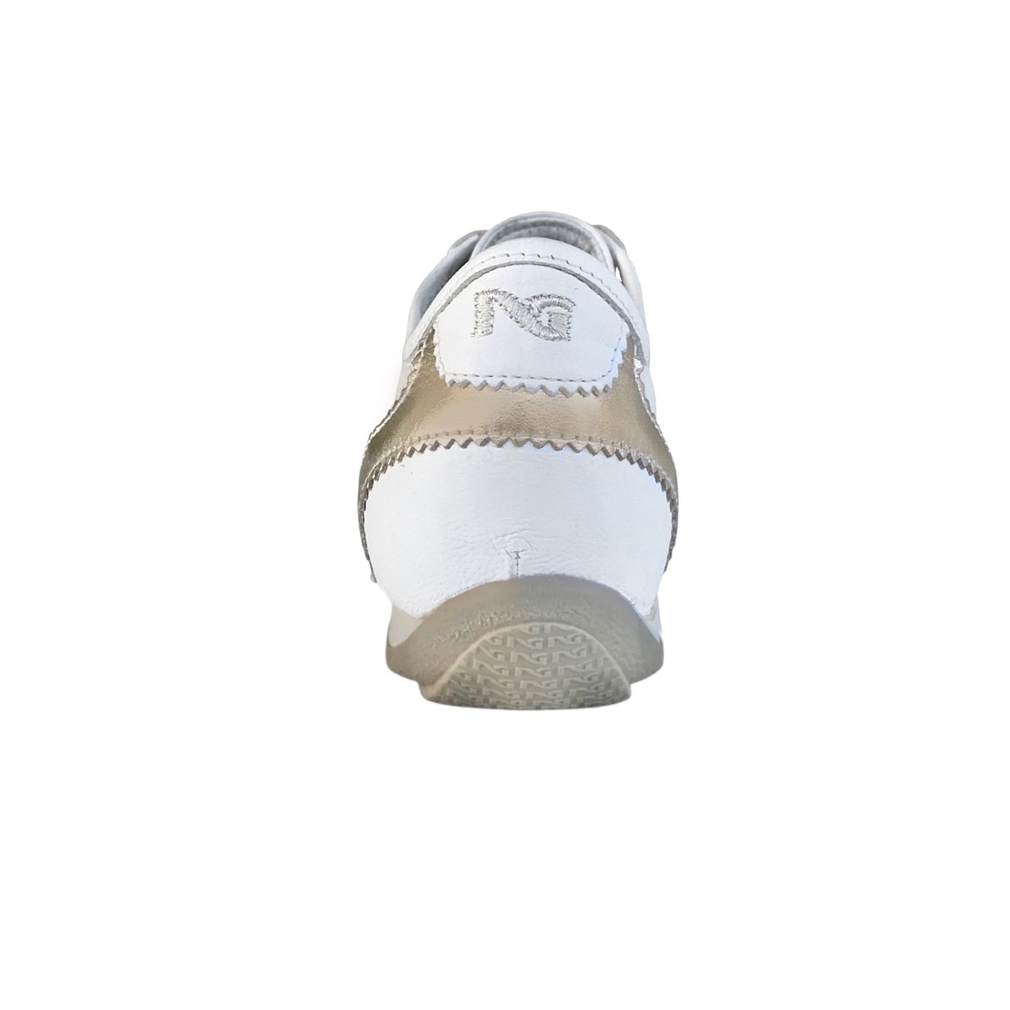 Sneakers Donna NeroGiardini 00275 Vera Pelle Bianco e Oro