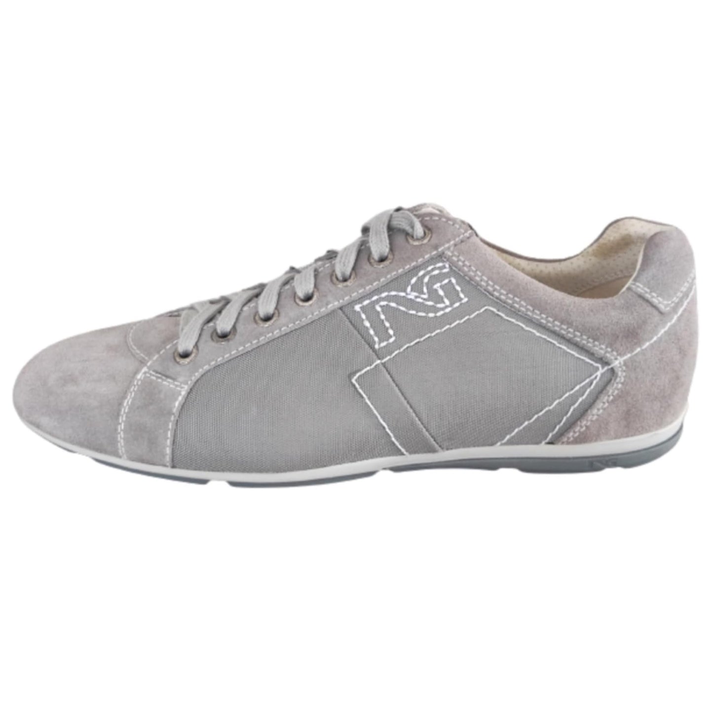 Sneakers Stringate Uomo NeroGiardini P402391U Pelle scamosciata e tessuto Gysel Grigio Fumo - 43 EU