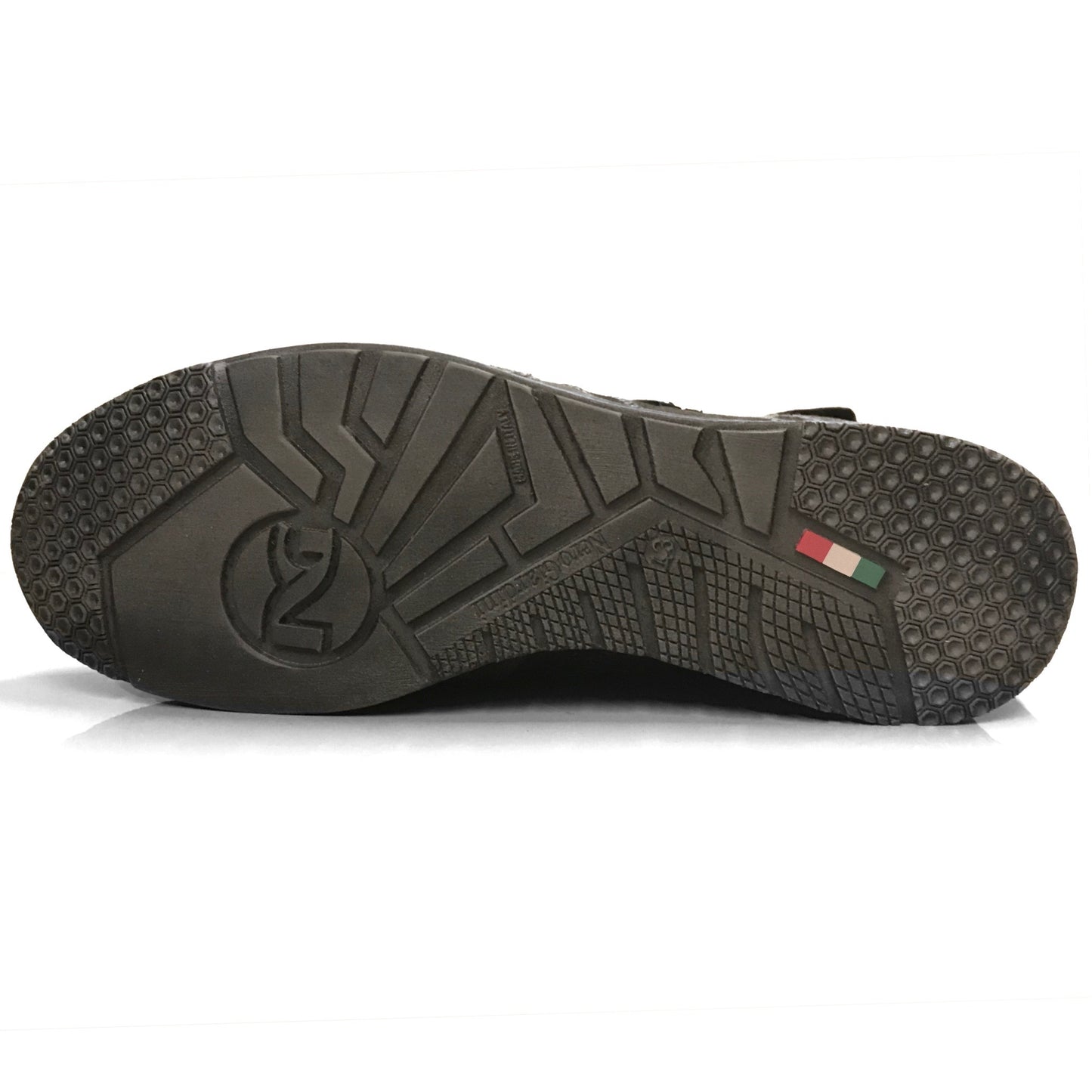 Sneakers alla caviglia Uomo NeroGiardini A100791U Vera Pelle Scamosciata con chiusura a strappo e lacci - Grigio Antracite