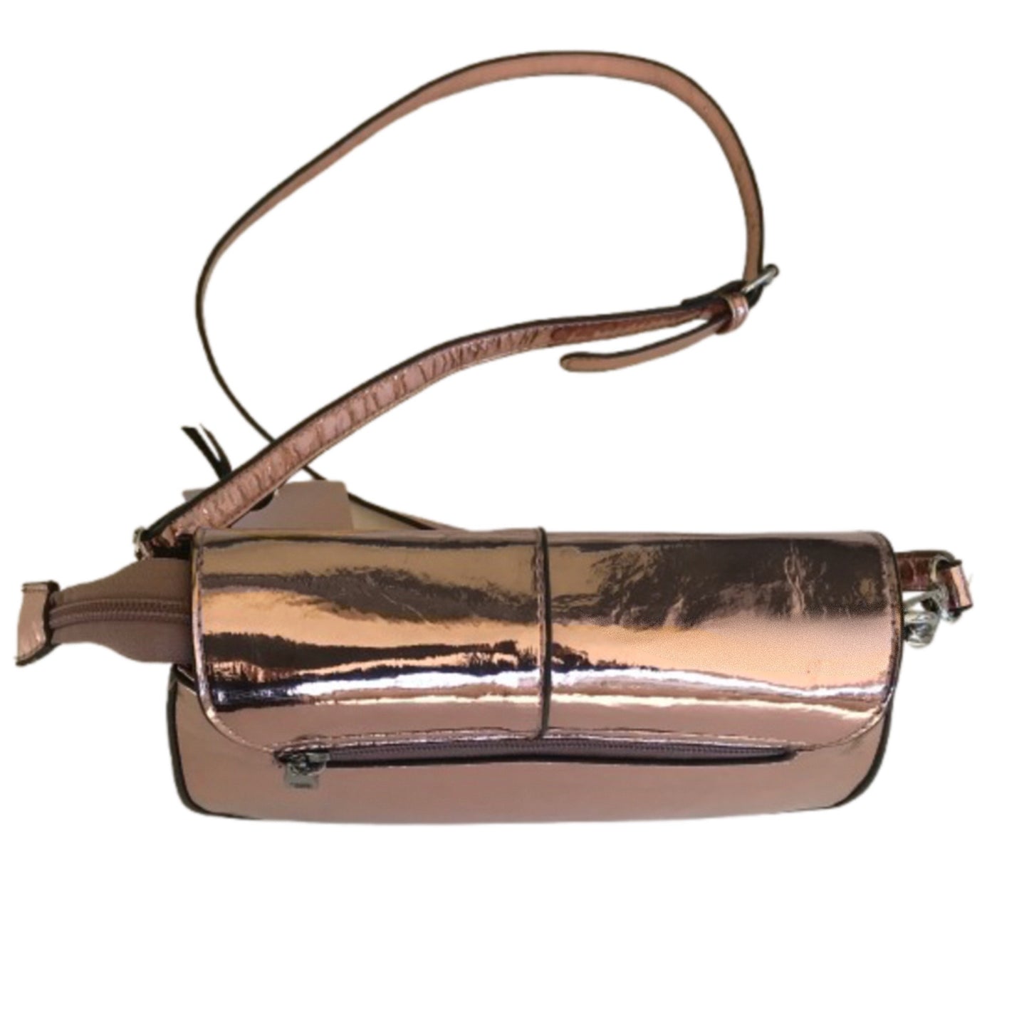Borsa rosa antico specchiata Phil Firenze con tracolla estraibile