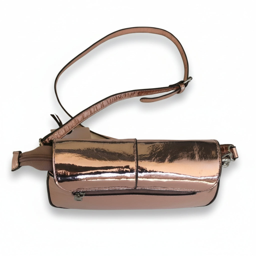 Borsa rosa antico specchiata Phil Firenze con tracolla estraibile