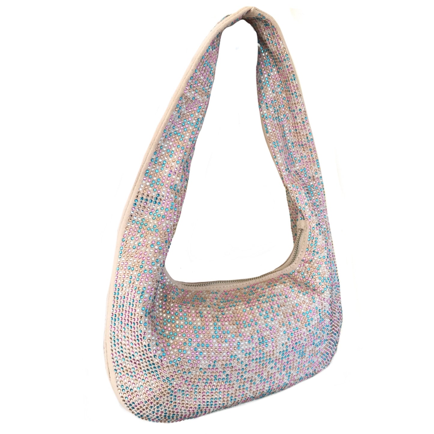 Borsetta beige con brillantini colorati Phil Firenze