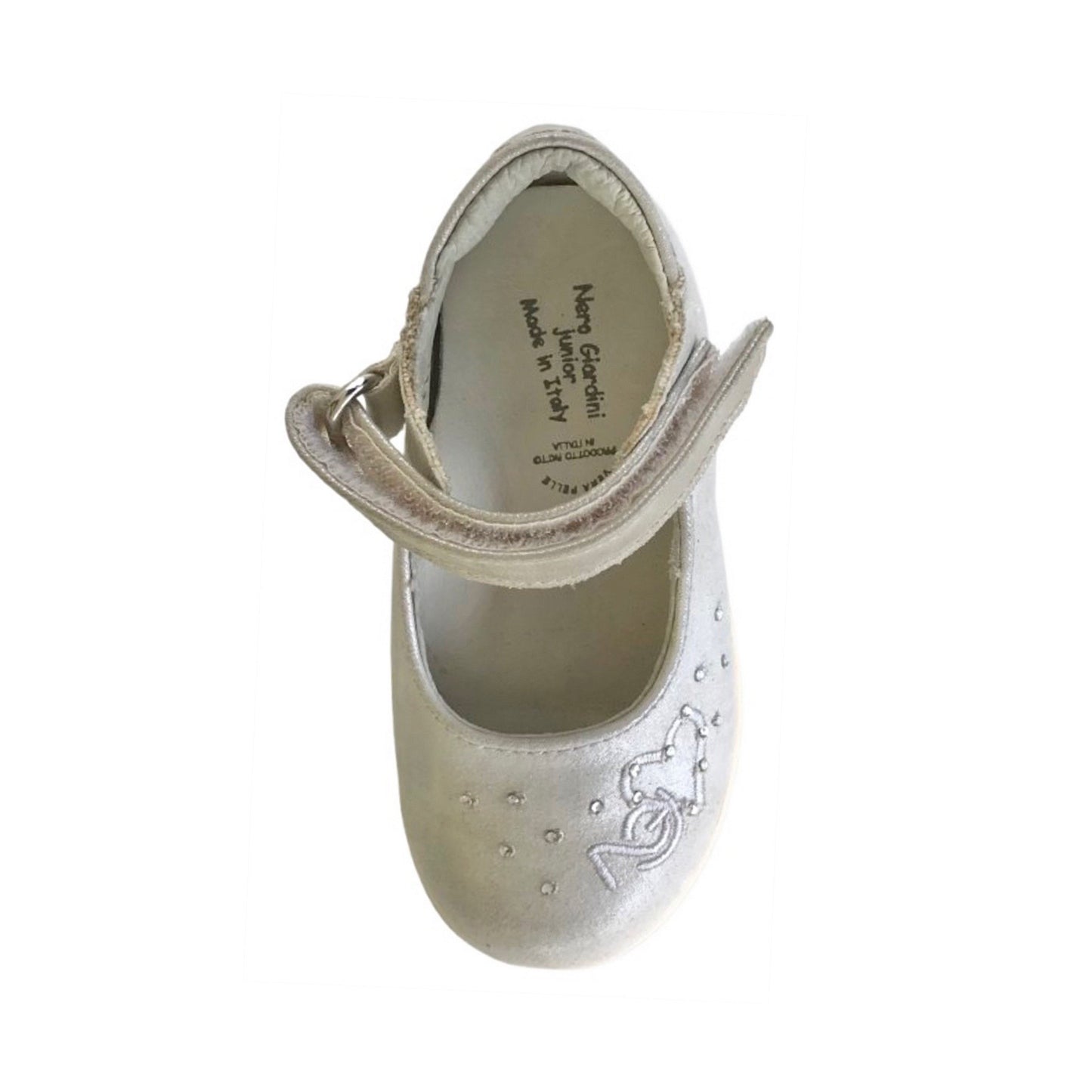 Ballerine Bambina NeroGiardini P420300F Bianco Moonlight Vera Pelle