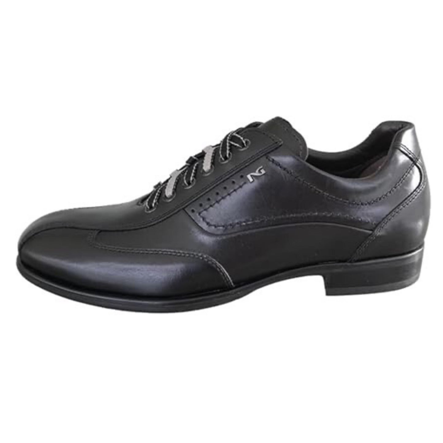Scarpe Eleganti Uomo NeroGiardini A503580U Vera Pelle, Nero, lacci bicolor