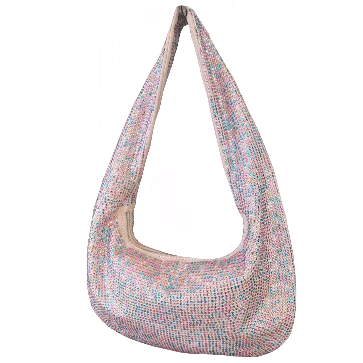 Borsetta beige con brillantini colorati Phil Firenze