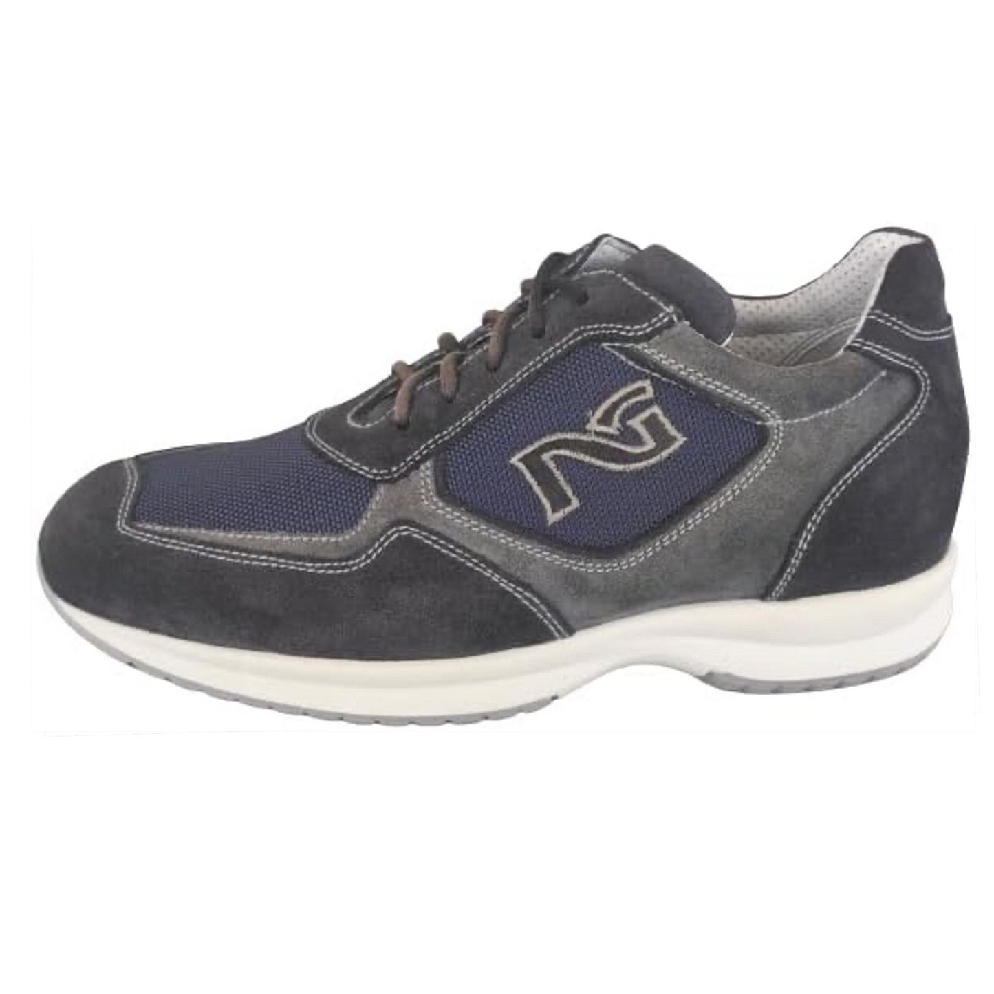 Sneakers Uomo NeroGiardini P301760U camoscio Blu Indios e Grigio sfumato - 40 EU