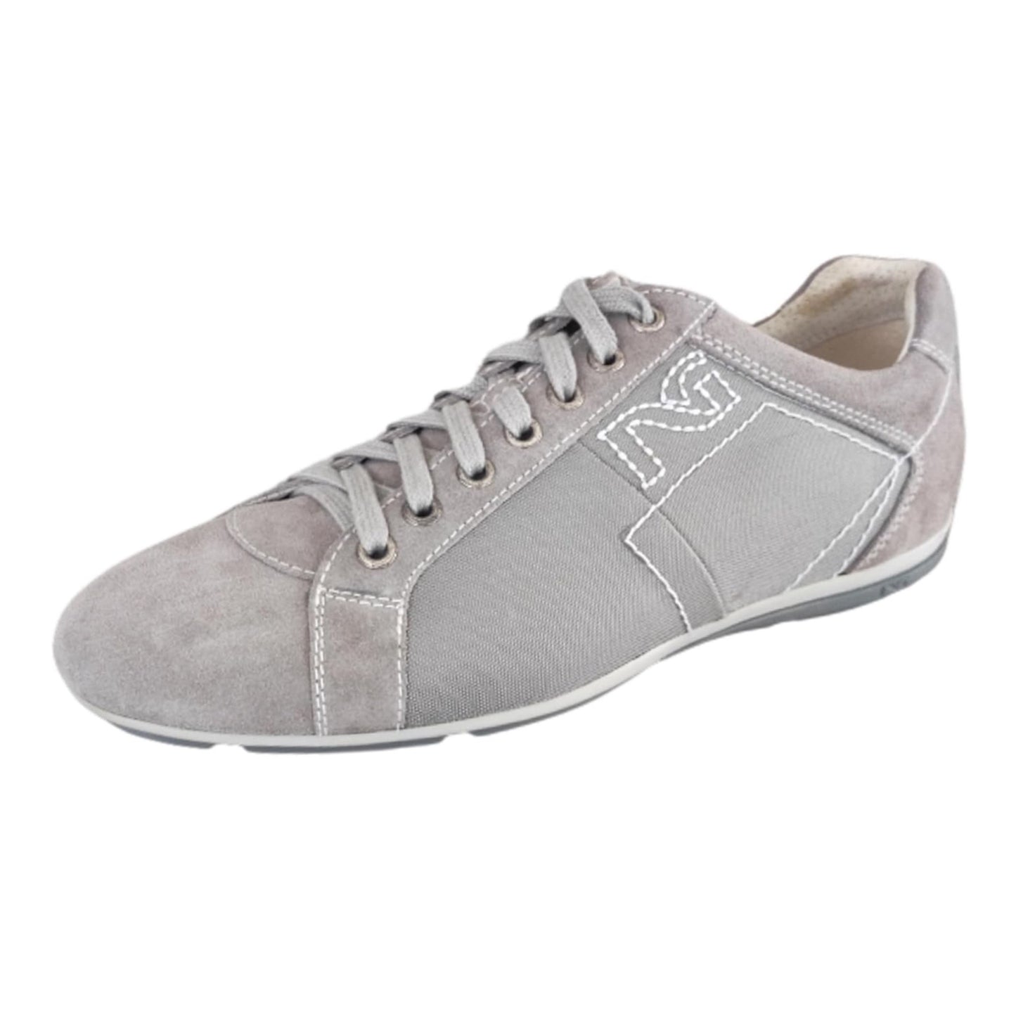 Sneakers Stringate Uomo NeroGiardini P402391U Pelle scamosciata e tessuto Gysel Grigio Fumo - 43 EU