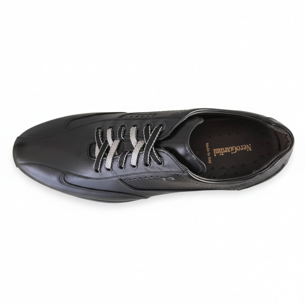 Scarpe Eleganti Uomo NeroGiardini A503580U Vera Pelle, Nero, lacci bicolor