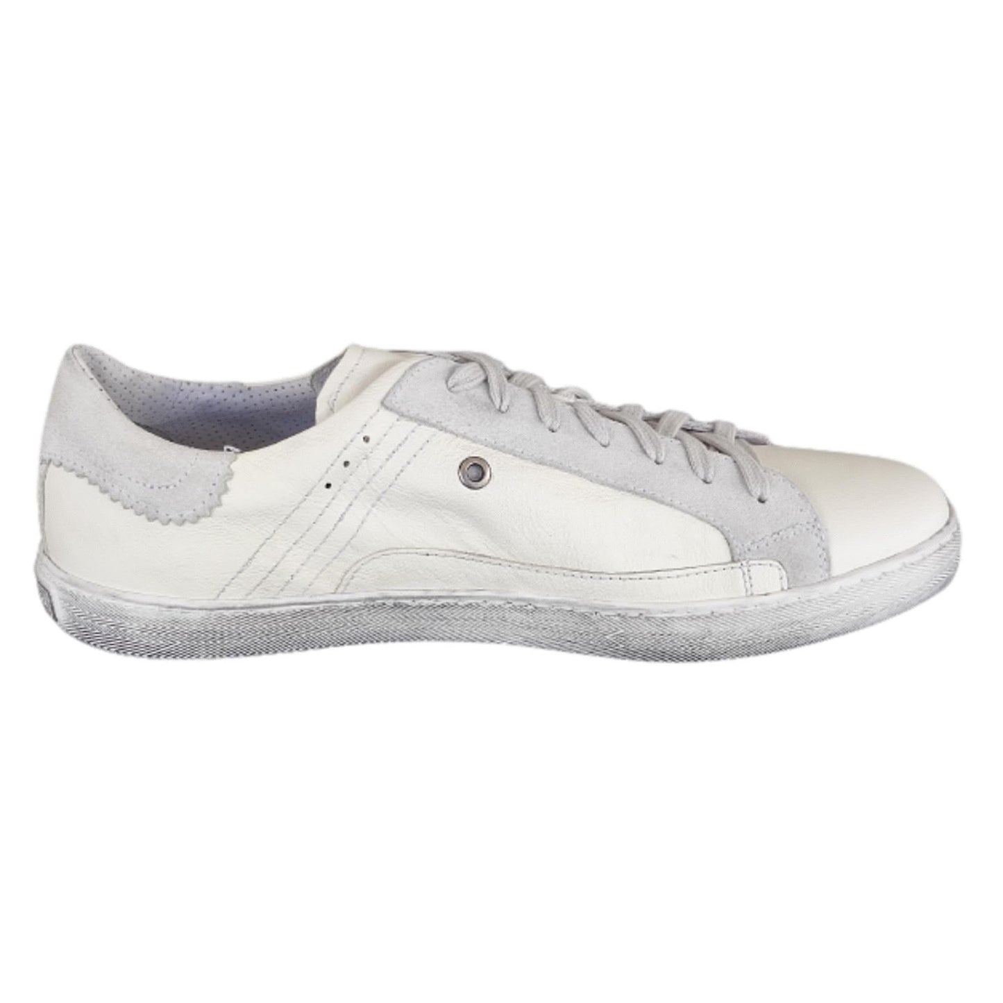 Sneakers Uomo NeroGiardini P201200U Vera Pelle Bianco Latte - 44 EU