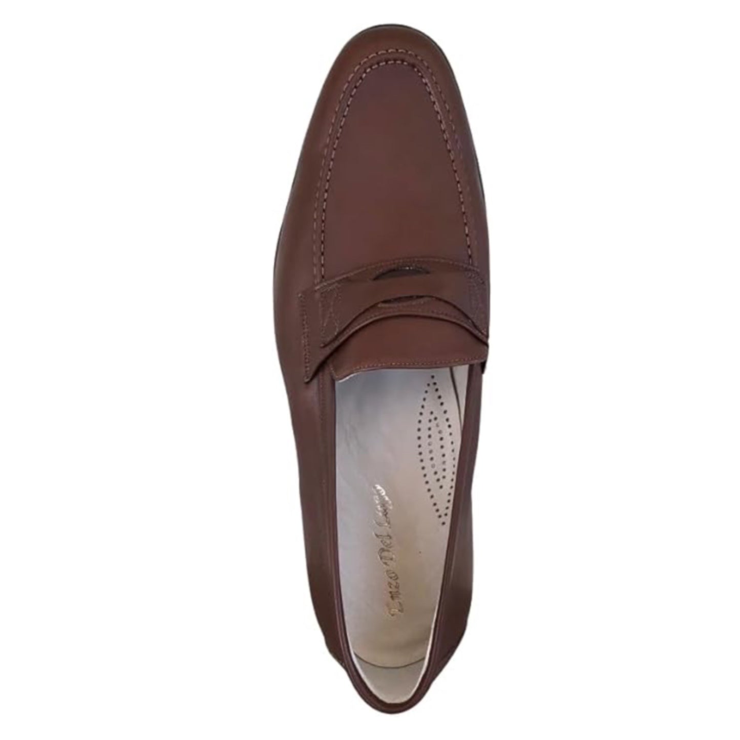 Mocassini Uomo Enzo del Lago Art. 2122 Pelle Marrone con morsetto Fondo Cuoio