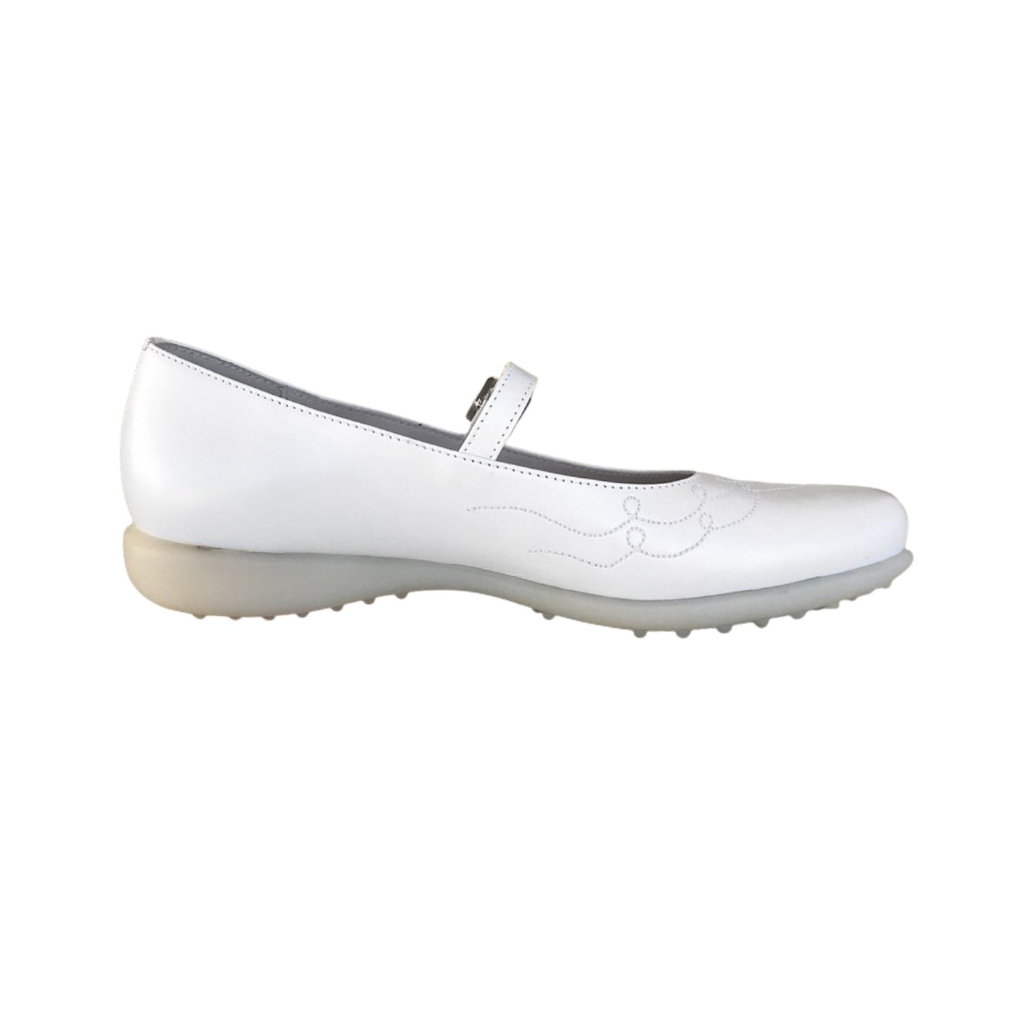 Ballerine con cinturino Cricket 1903 Vera Pelle Bianco Perlato