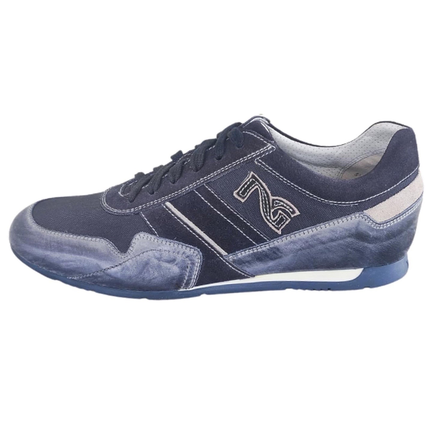 Sneakers Uomo NeroGiardini P201160U Vera Pelle e Tessuto Blu indios - 42 EU