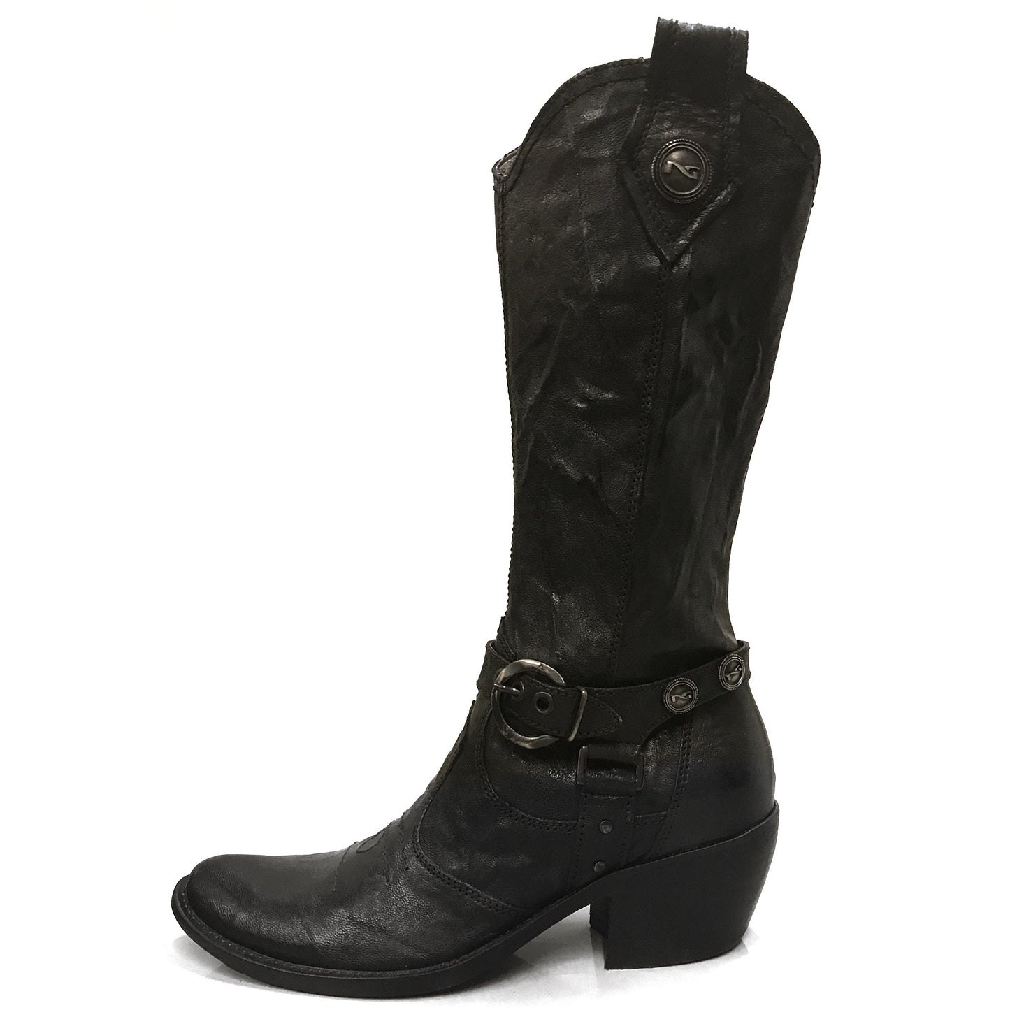 Stivali texani donna NeroGiardini 00201 Vera Pelle - Colore Nero