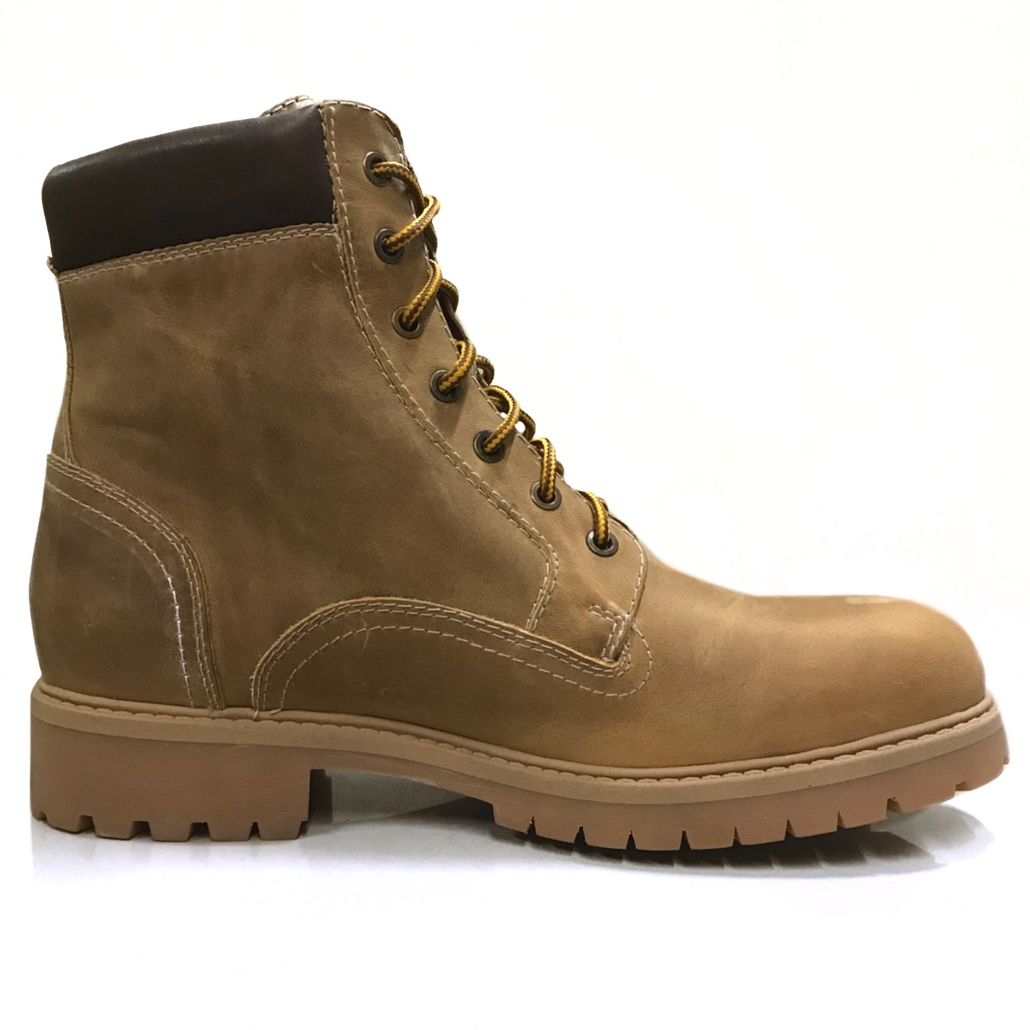 Anfibi gialloni NeroGiardini A207780D in Vera Pelle - Color Beige Sabbia