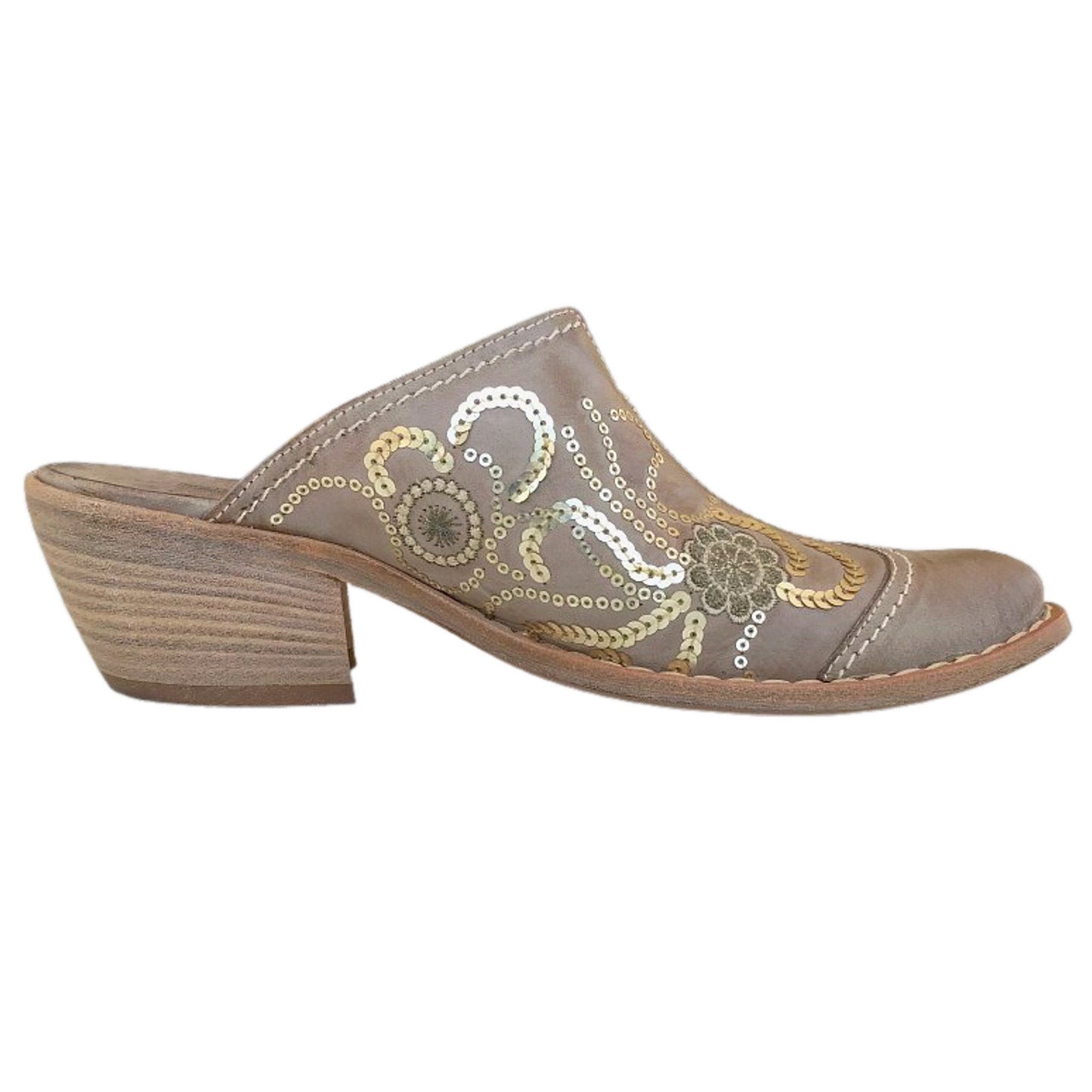 Sabot NeroGiardini Vera Pelle 00783 Zanzibar Savana con paillettes