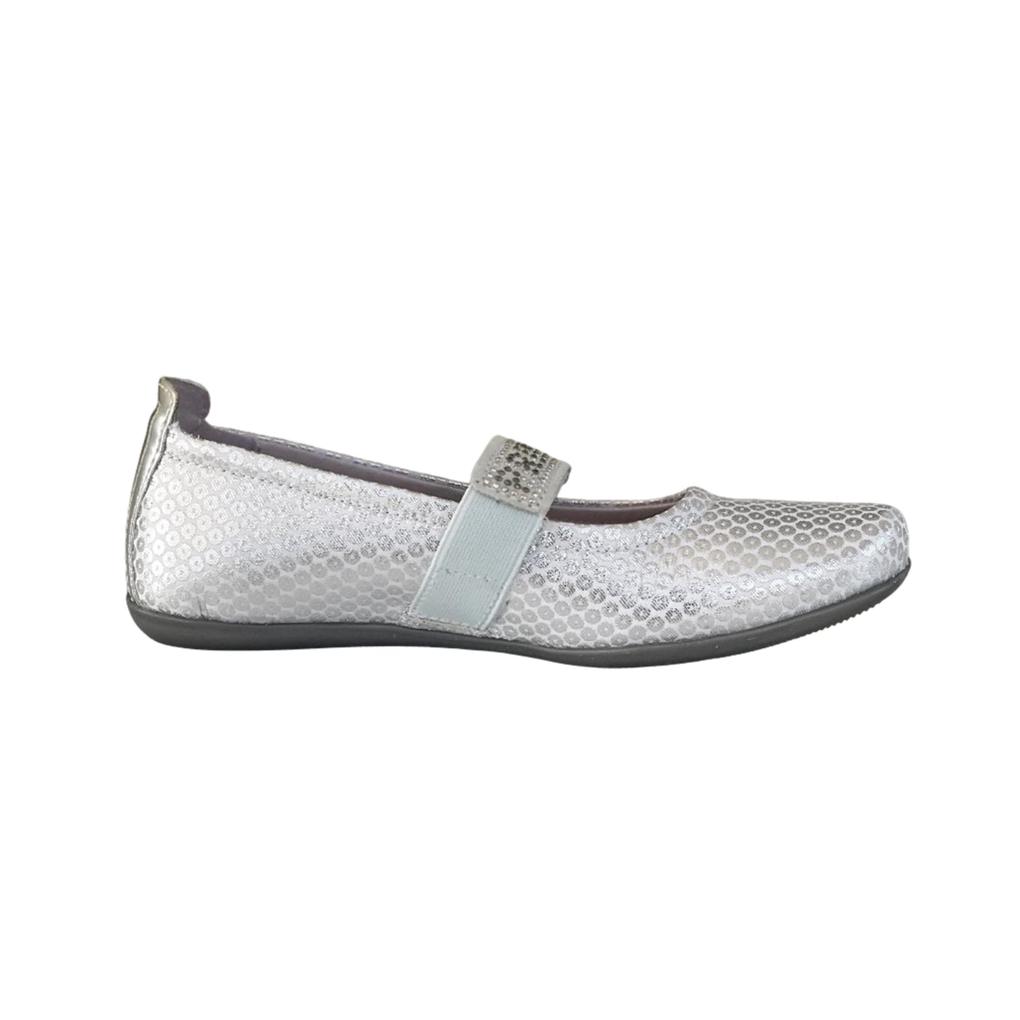 Ballerine Argento Primigi 32845 Vera Pelle e Tessuto ricamato con elastico