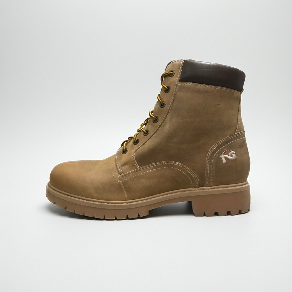 Anfibi gialloni NeroGiardini A207780D in Vera Pelle - Color Beige Sabbia