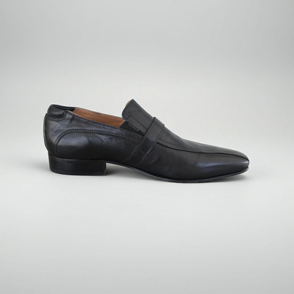 Mocassini Uomo Eleganti NeroGiardini 09240 Vera Pelle Nero con Fibbia argento