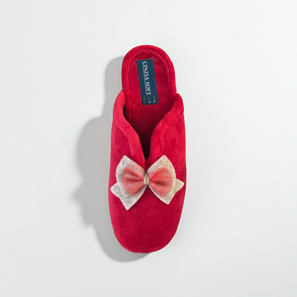 Cinzia Soft IEA83022 Ciabatte Pantofole Donna, Rosso con Fiocco