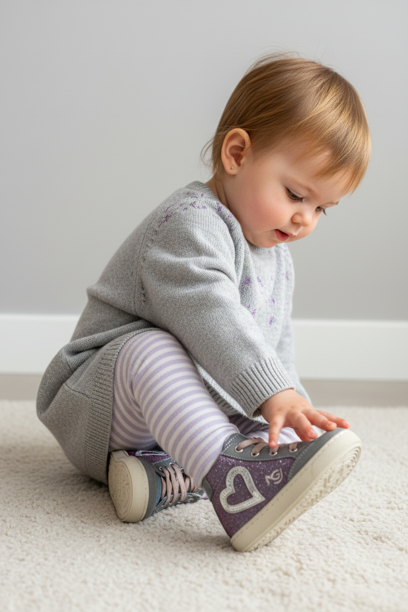 Nero Giardini Sneakers Glitter Cangianti da Bambina con Zip - 21 EU