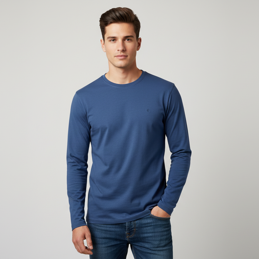 Enrico Coveri Maglia Uomo Blu, Cotone