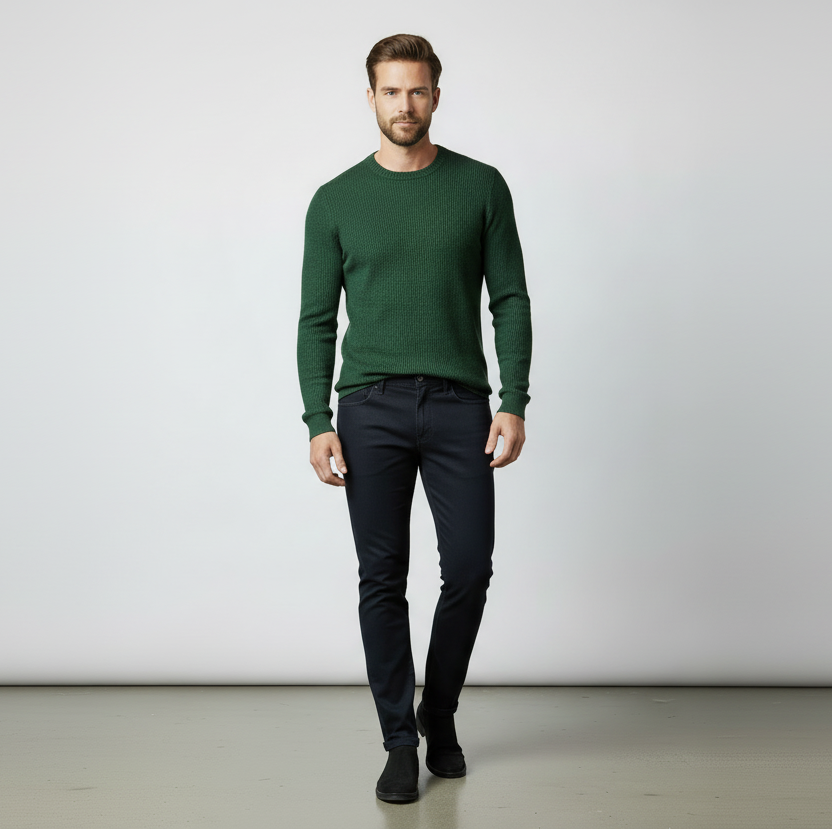 Pantaloni Uomo Nero Giardini A674400U in twill, Blu, Regolar, 52 EU