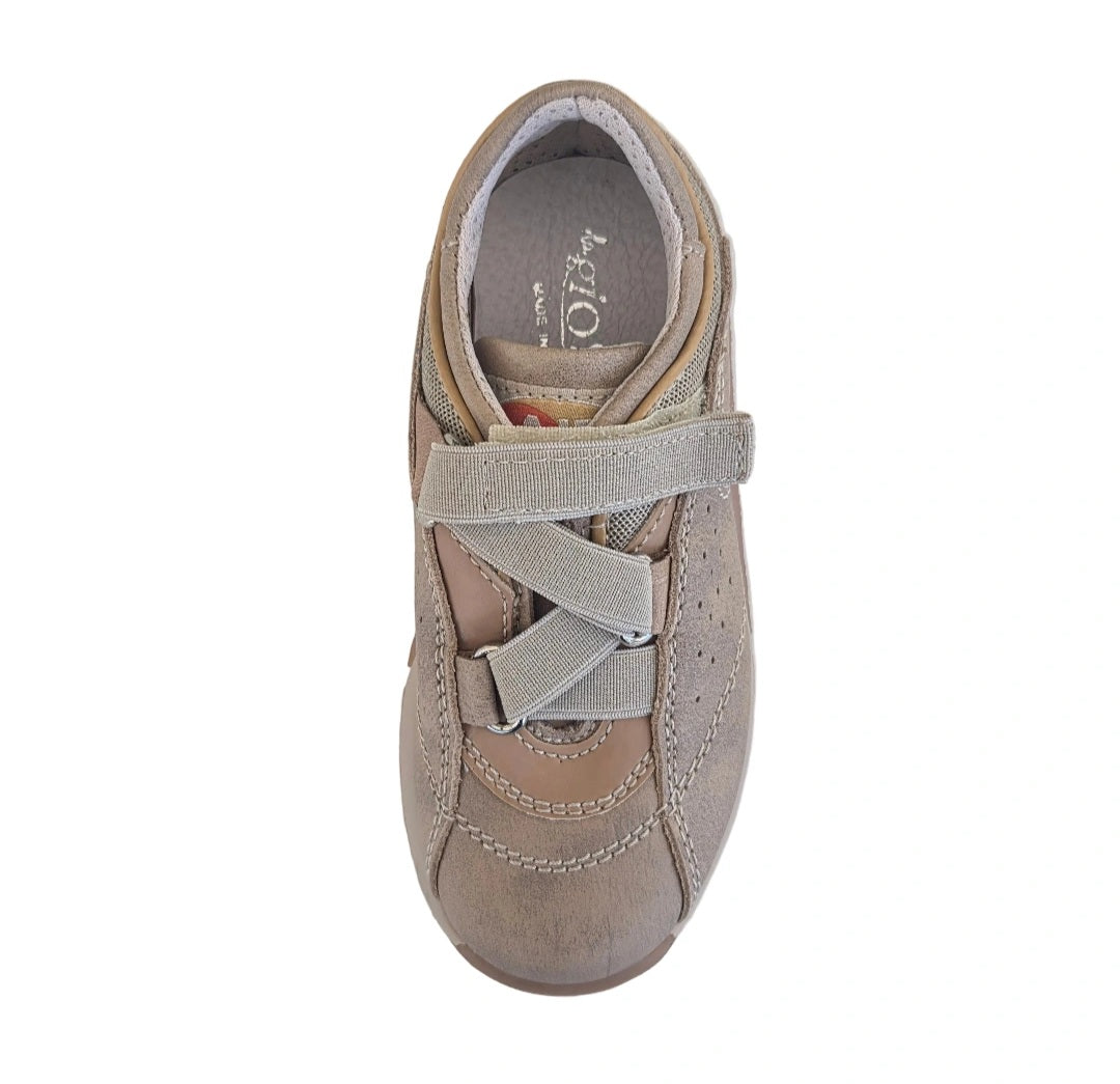 Sneakers Bambini La Giostra, Vera Pelle, Chiusura a Strappo, 2283