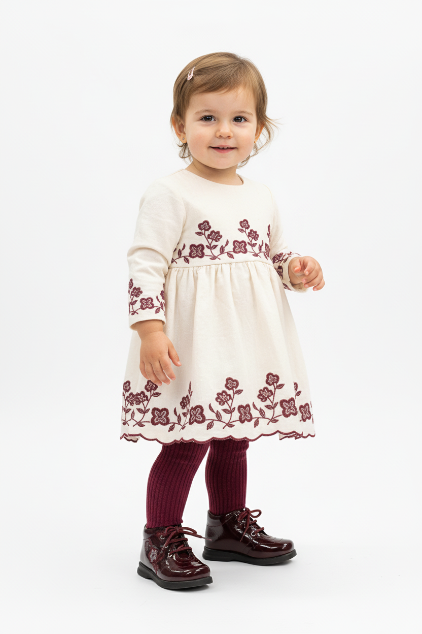 Scarpe bambina Bordeaux Safari Kid's, Vera Pelle, Vernice
