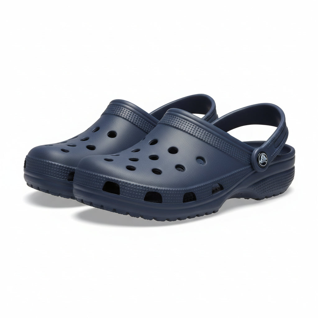 Ciabatte forate, De@de, stile Crocs, in gomma, Blu Navy, EVA